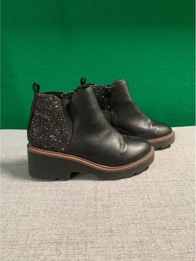 Jellypop black glitter ankle boots